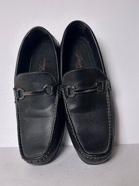 Dexter Men 9 Black Shoe Comforts Loafers Formal Metal Bit Leather Slip On Prep Dexter Comfort Loafer Shoes Mens Size 9 2 W Leather Black  main image 4